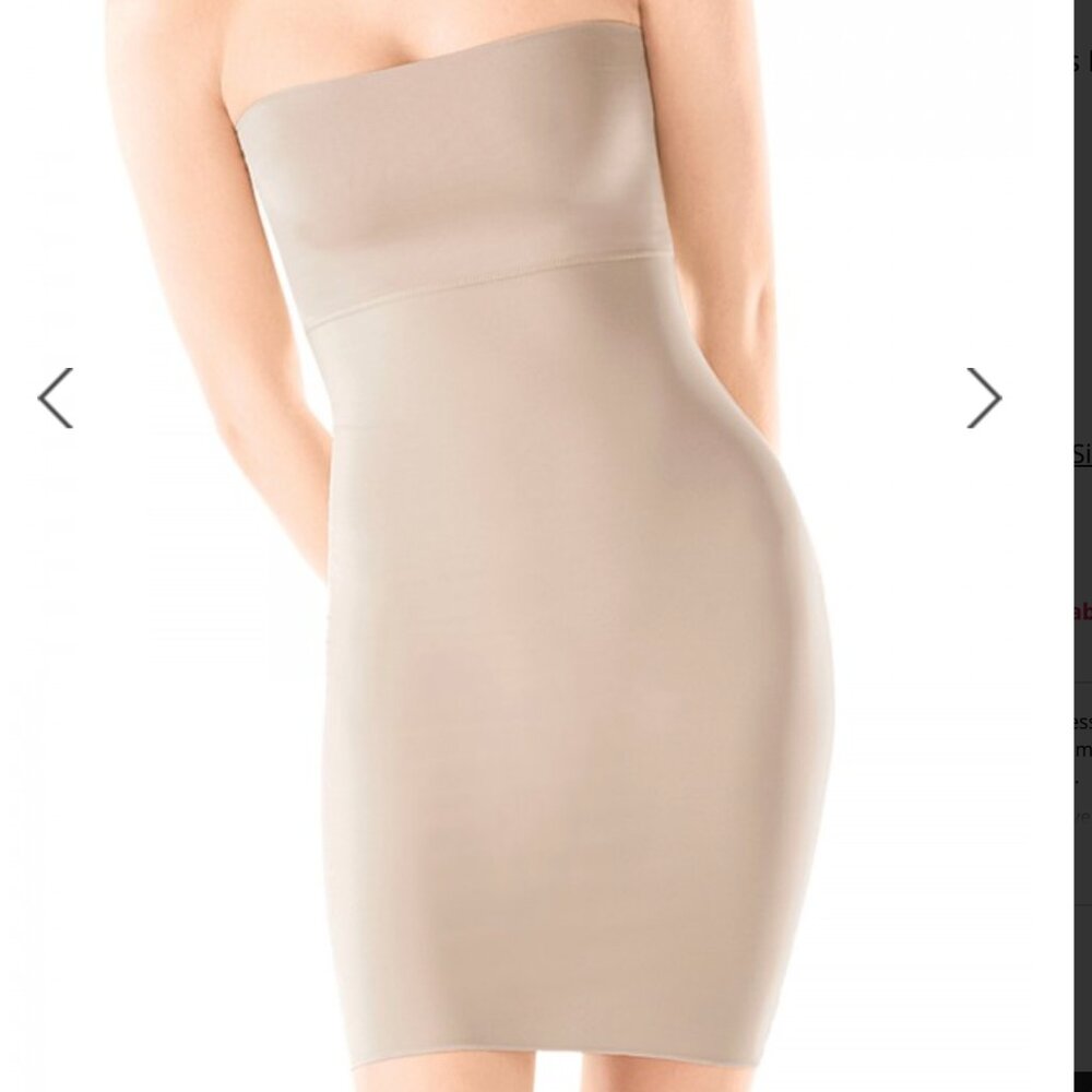 NWT Spanx "Hide and Sleek" Strapless Full Slip